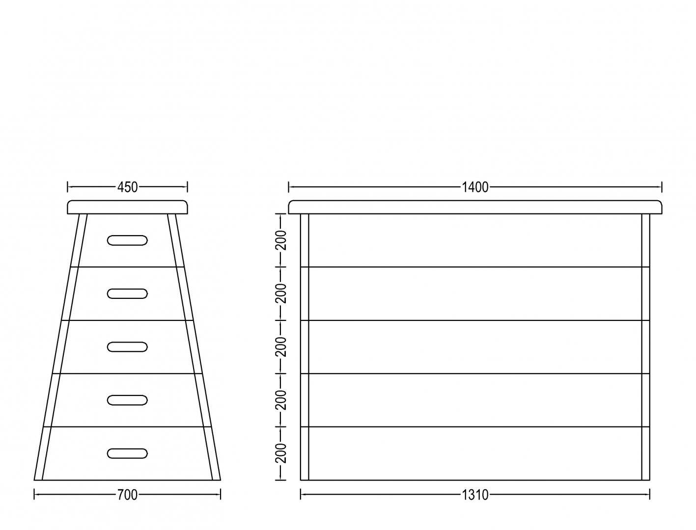Ladă de gimnastică 5 module