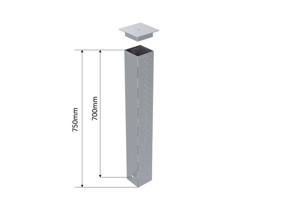 Soclu pentru stalp baschet 100x100mm